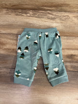 NEW Cat & Jack Tree Print Velour Pull On Pants Teal sz 0-3m
