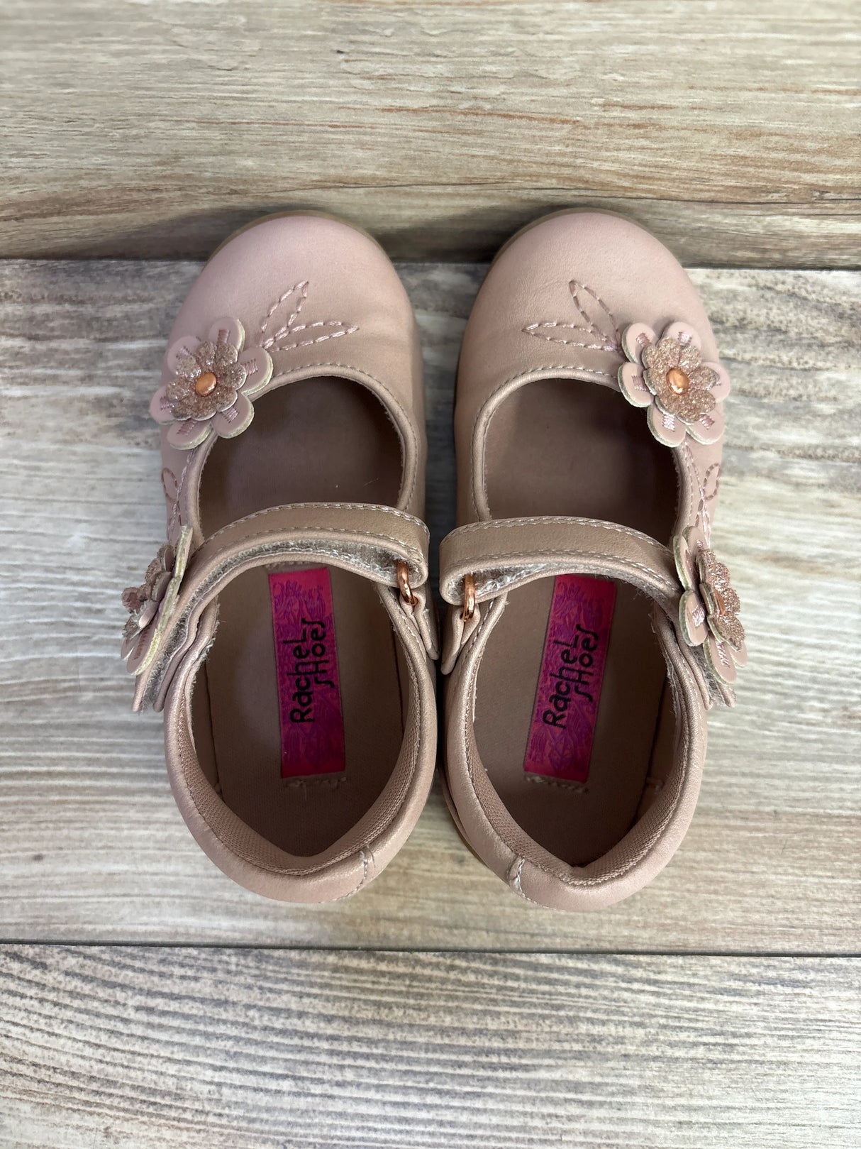 Rachel Shoes Flowers Mary Janes sz 8c - Me n Mommy To Be