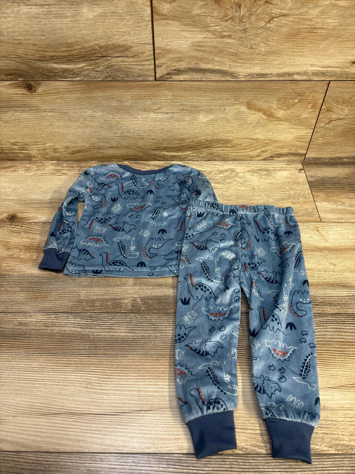 Little Ricky's 2pc Dinosaur Pajama Set Blue sz 18m