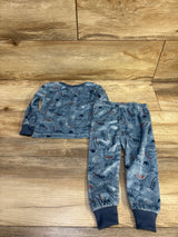 Little Ricky's 2pc Dinosaur Pajama Set Blue sz 18m