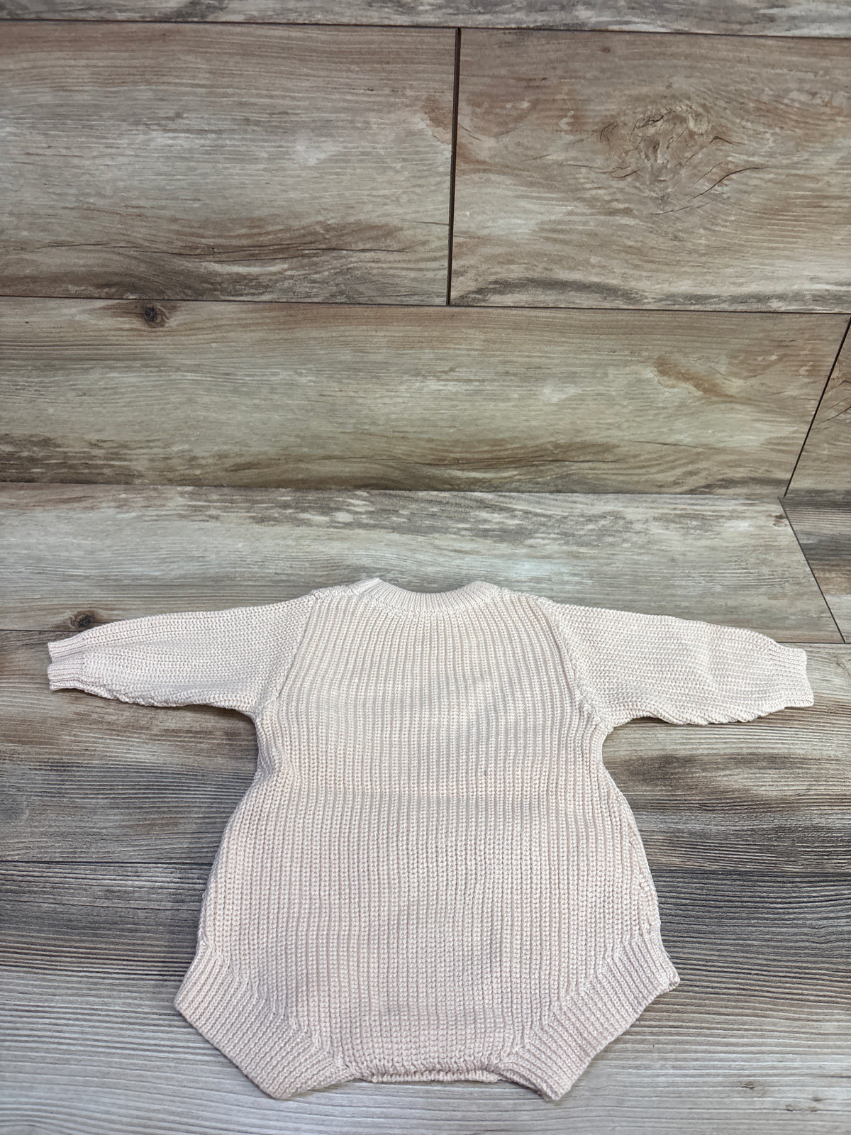 Knit Long Sleeve Bubble Romper Beige sz 3m