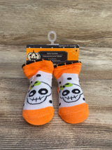 Halloween Baby Booties Skull Print, sz NB