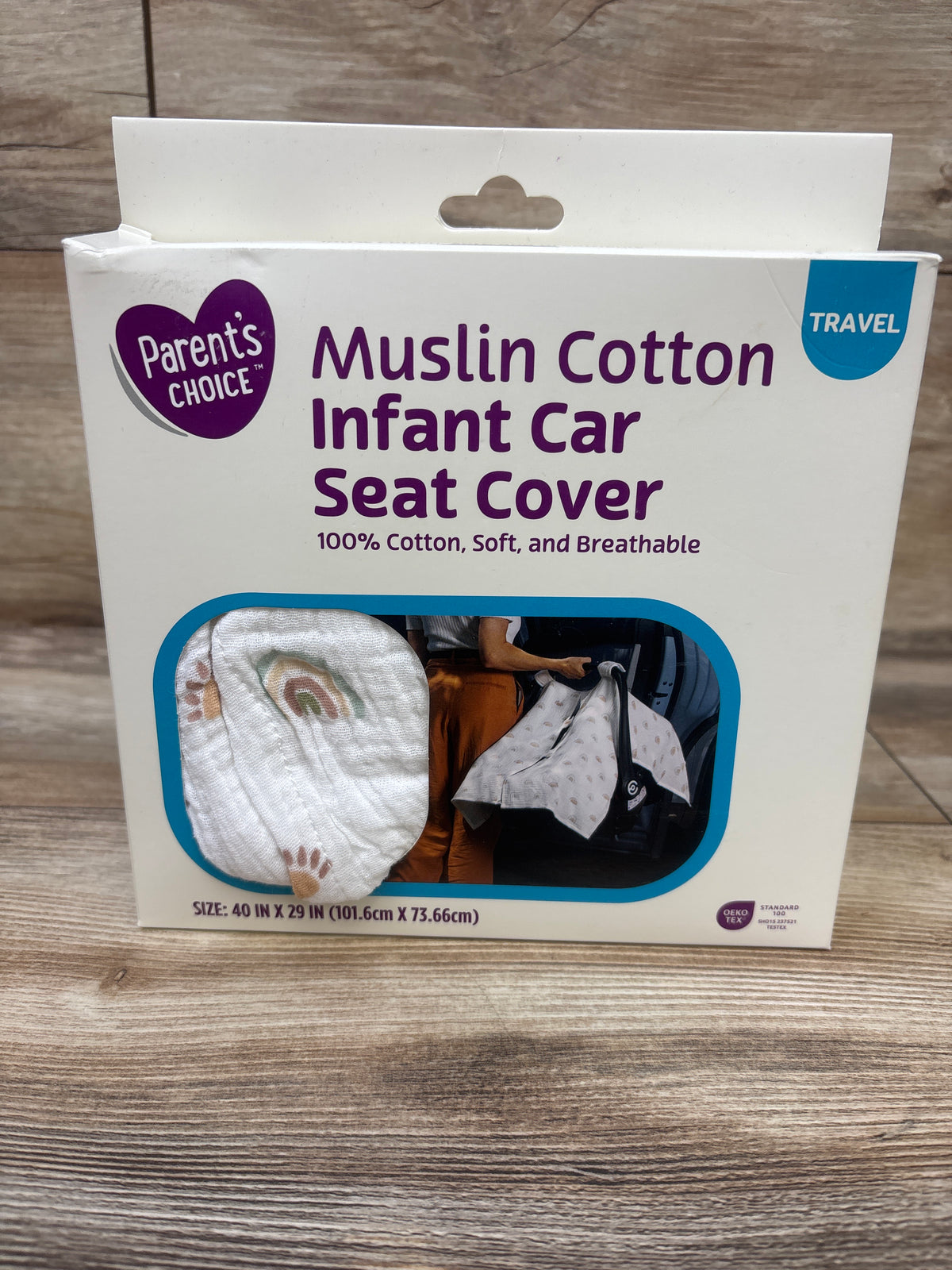 NEW Parent's Choice Muslin Cotton Car Seat Cover
