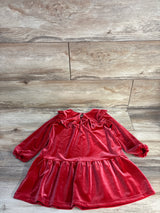 Cat & Jack Velvet Ruffle Dress Red sz 3T