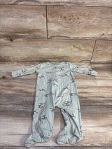 Carter's Ribbed Airplane Sleeper Sage sz 6m