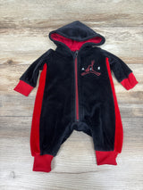 Jordan Velvet Hooded Coverall Black sz Newborn