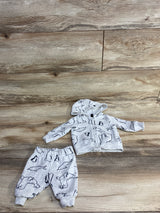 Carter's 2pc Animal Full Zip Jacket & Joggers Grey sz Newborn