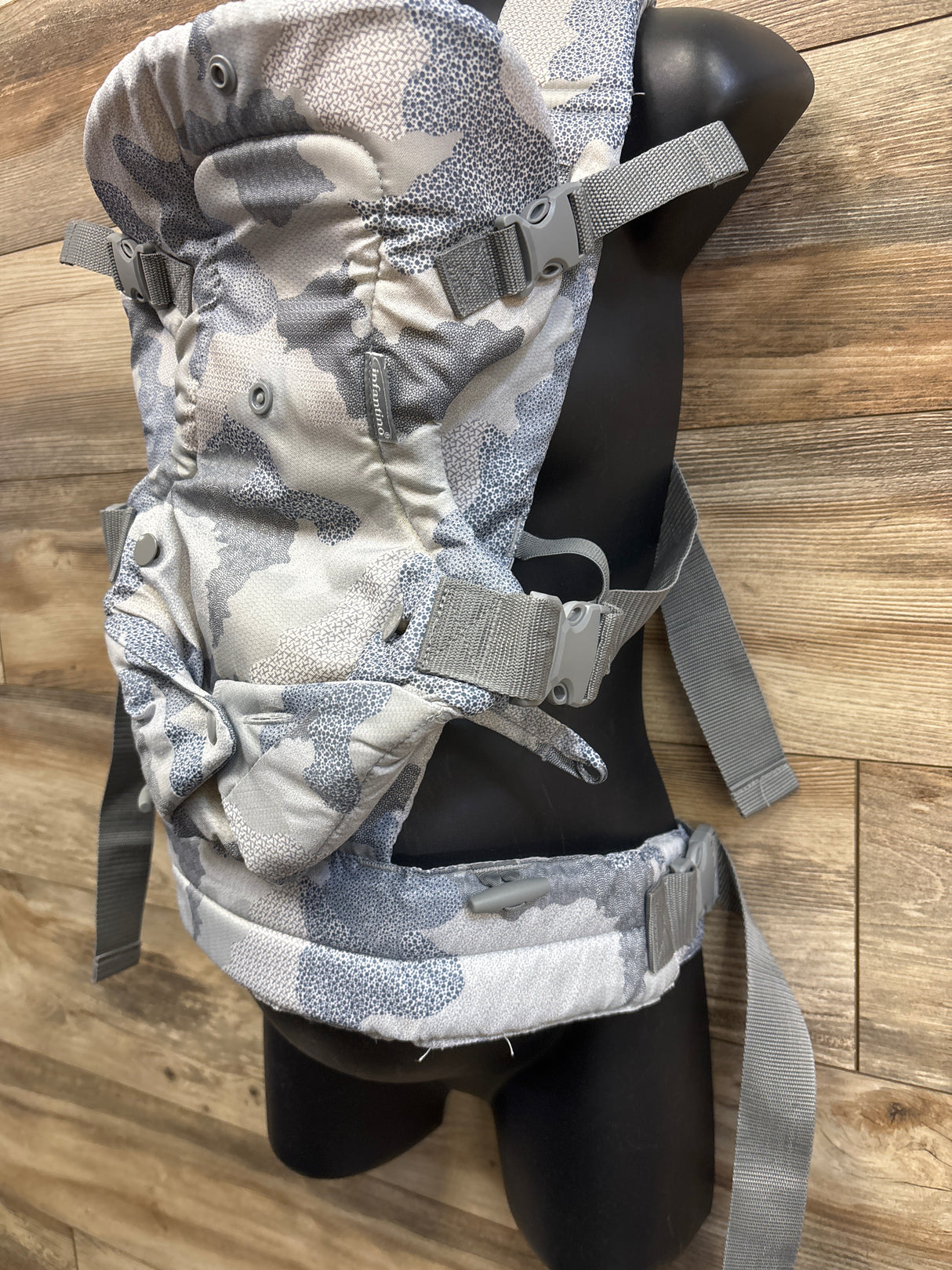 Infantino Flip 4-In-1 Convertible Baby Carrier - Grey Camo 8-32lbs