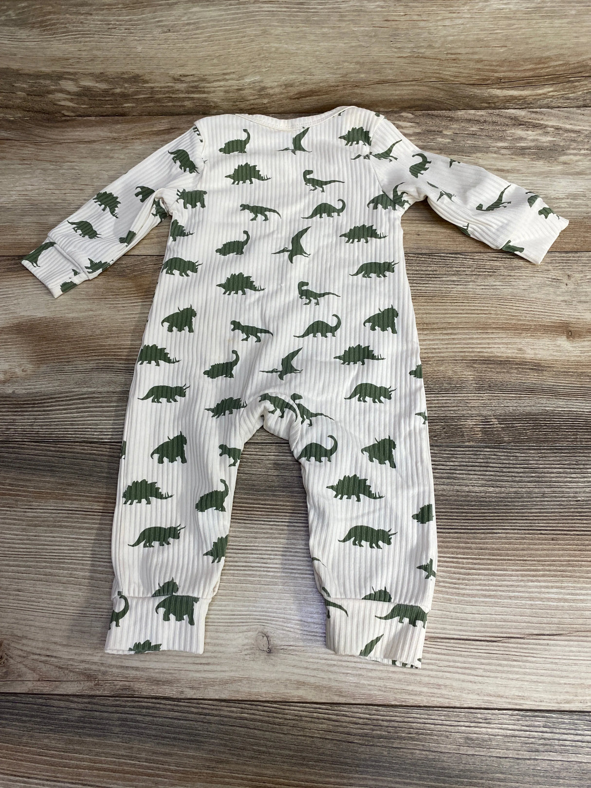 Dinosaur Ribbed Coverall Cream sz 3-6m