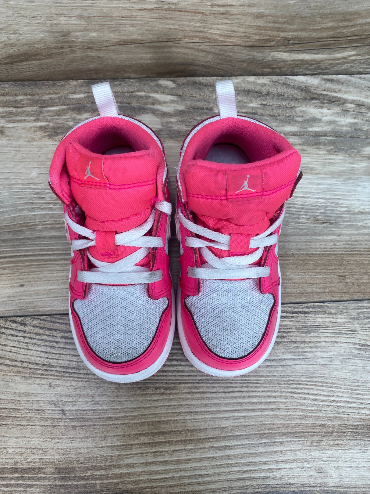 Air Jordan 1 Mid TD 'Hyper Pink' Sneakers sz 7c