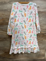 Simple Joys Cat Fleece Nightgown White sz 4-5T