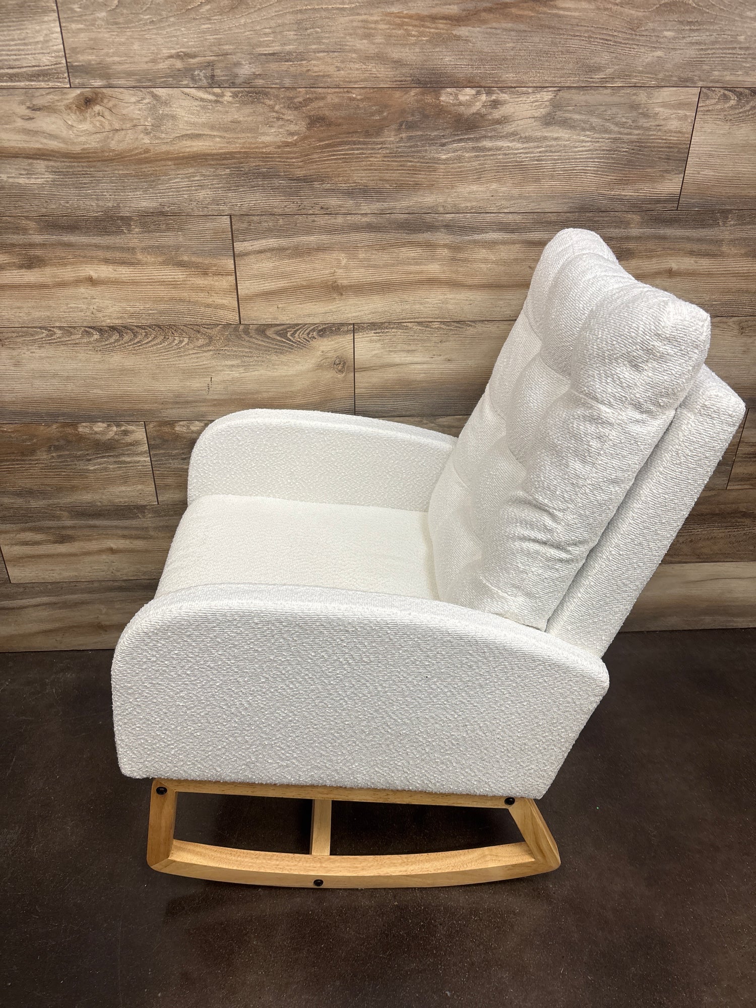 KUAIHAHA Rocking Chair Nursery Glider with Footrest White