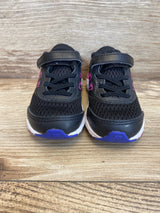 New Balance Kids' 680v6 Hook and Loop Running Shoe Black/Pink/Purple Sz 5.5c