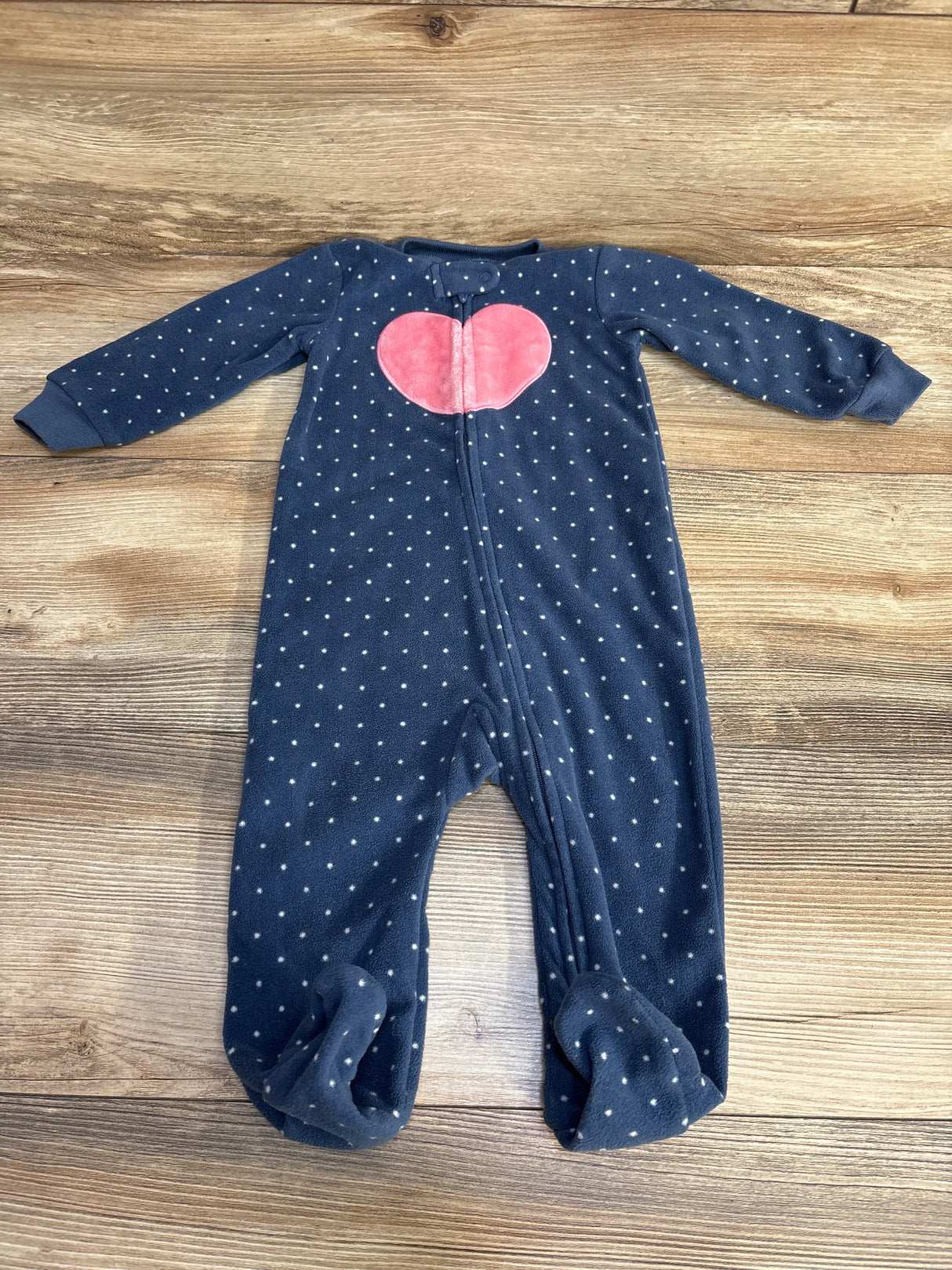 Carter's Polka Dot Blanket Sleeper Blue sz 9m - Me n Mommy To Be