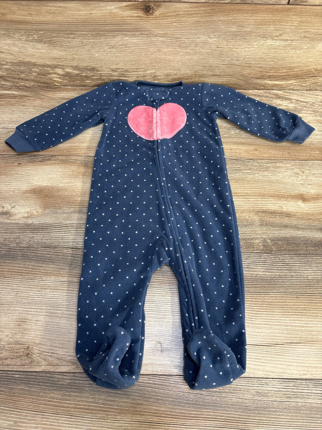 Carter's Polka Dot Blanket Sleeper Blue sz 9m - Me n Mommy To Be