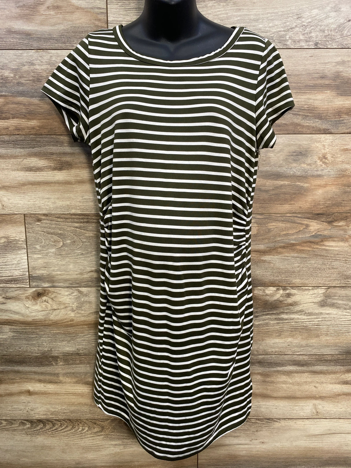 Heart & Hips Striped Short Sleeve Bodycon Green XL
