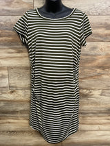 Heart & Hips Striped Short Sleeve Bodycon Green XL