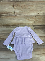 NEW Child Of Mine Ribbed Tutu Bodysuit Lilac sz 24m