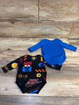Nike 2pk Long Sleeve Bodysuits Black sz 3m