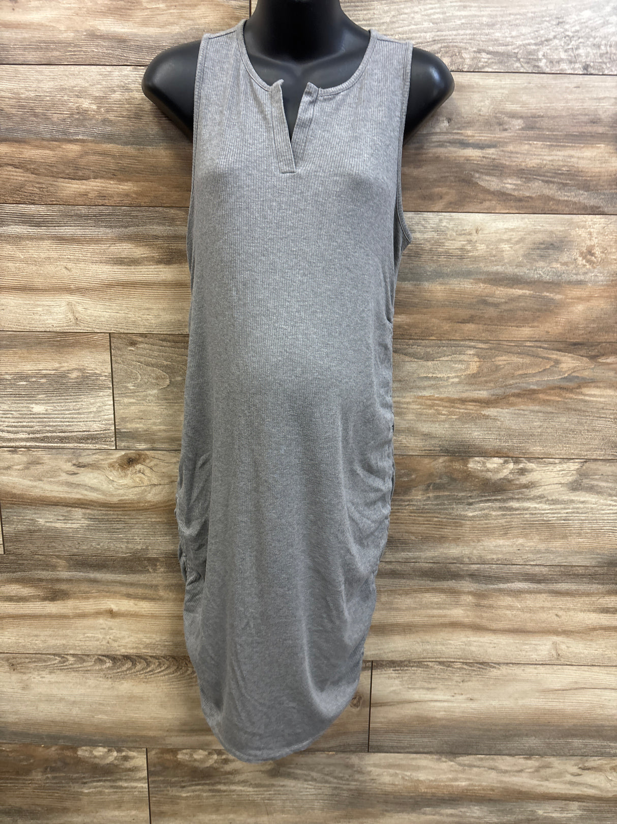 Isabel Maternity Ribbed Sleeveless Dress Grey sz XL