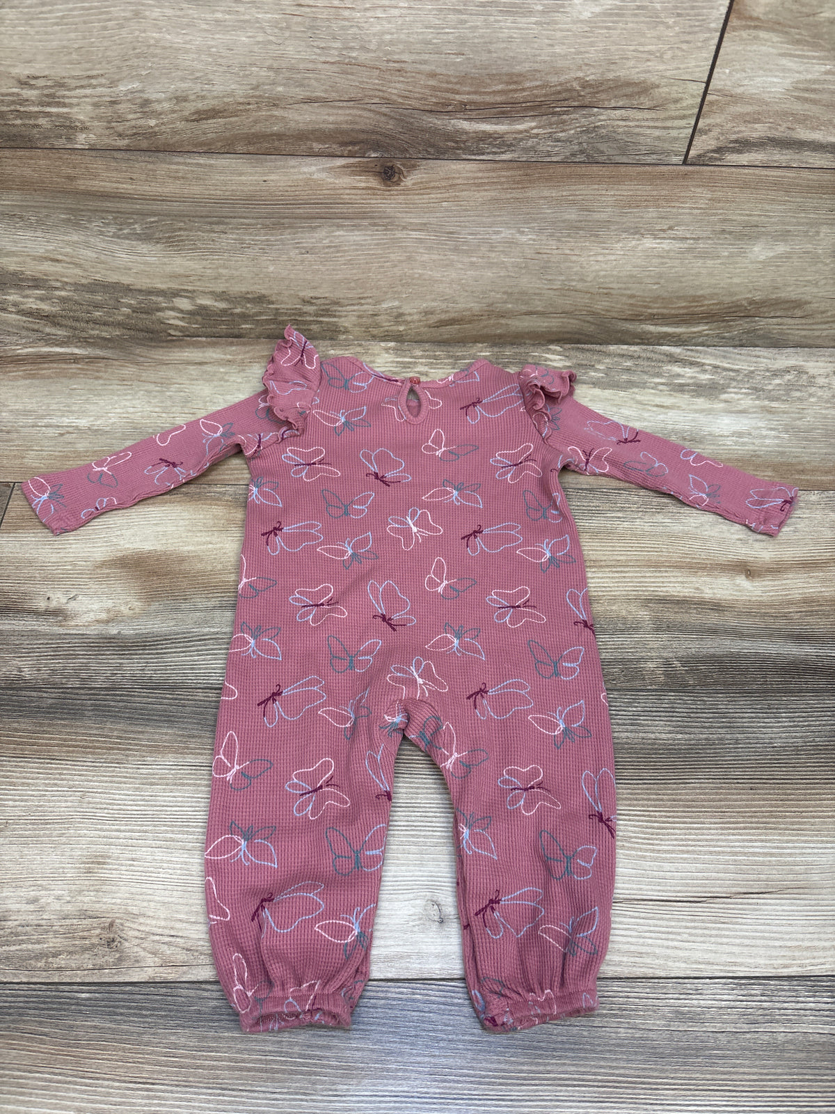 Okie Dokie Waffle Knit Coverall Pink sz 9m