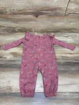 Okie Dokie Waffle Knit Coverall Pink sz 9m