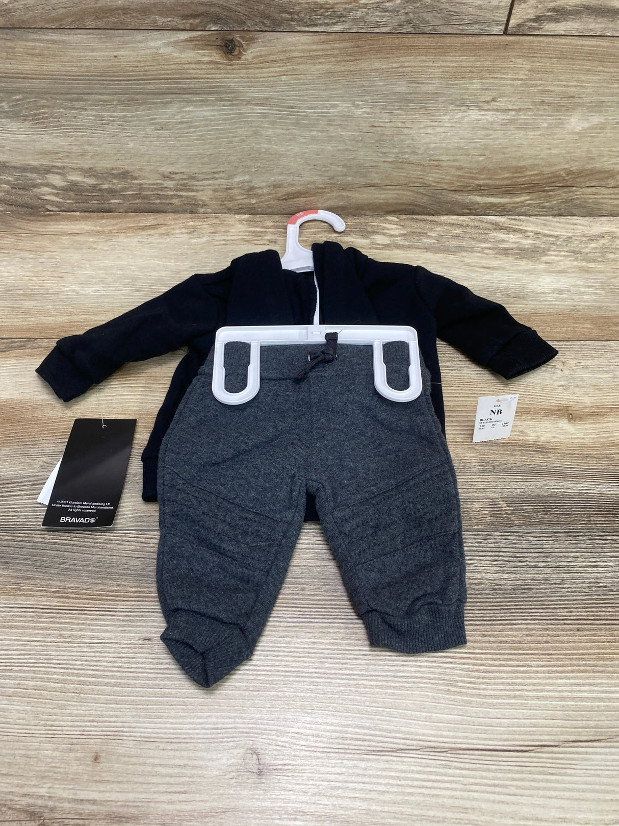 NEW Guns N Roses 2pc Hoodie & Jogger Black sz Newborn