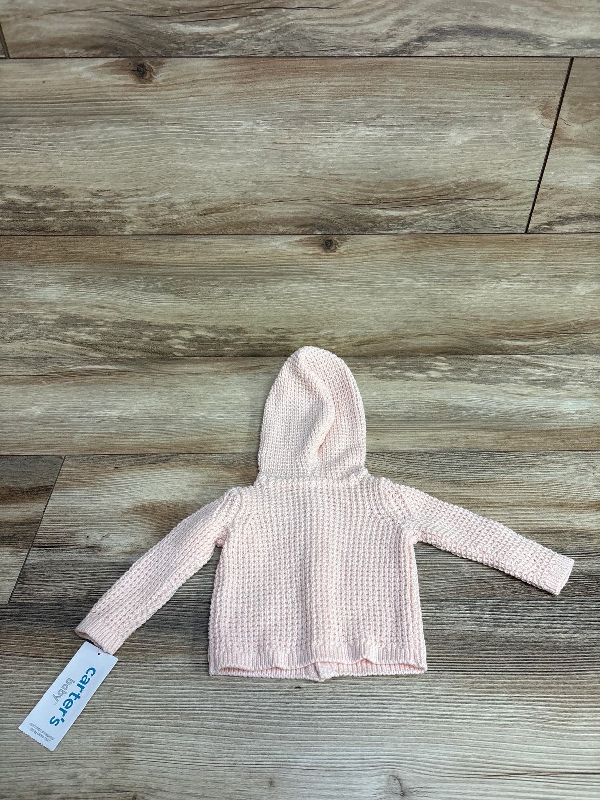 NEW Carter's Hooded Chunky Knit Sweater Pink sz Newborn
