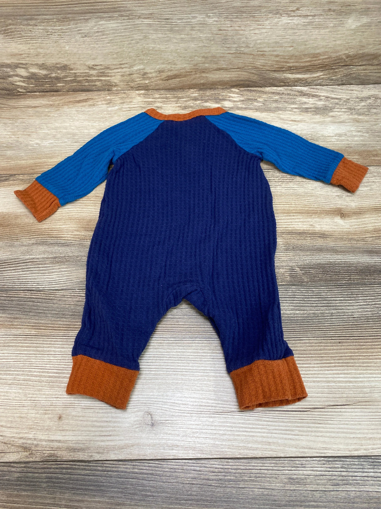 Cat & Jack Henley Waffle Coverall Blue sz 0-3m