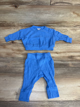 Cat & Jack 2pc Waffle Knit Shirt & Pants Blue sz 0-3m