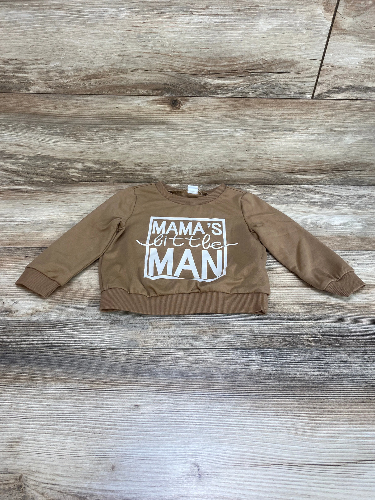 Shein Mama's Little Man Sweatshirt Brown sz 9-12m