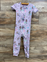 Children's Place Mermaid Sleep Romper Purple sz 4T