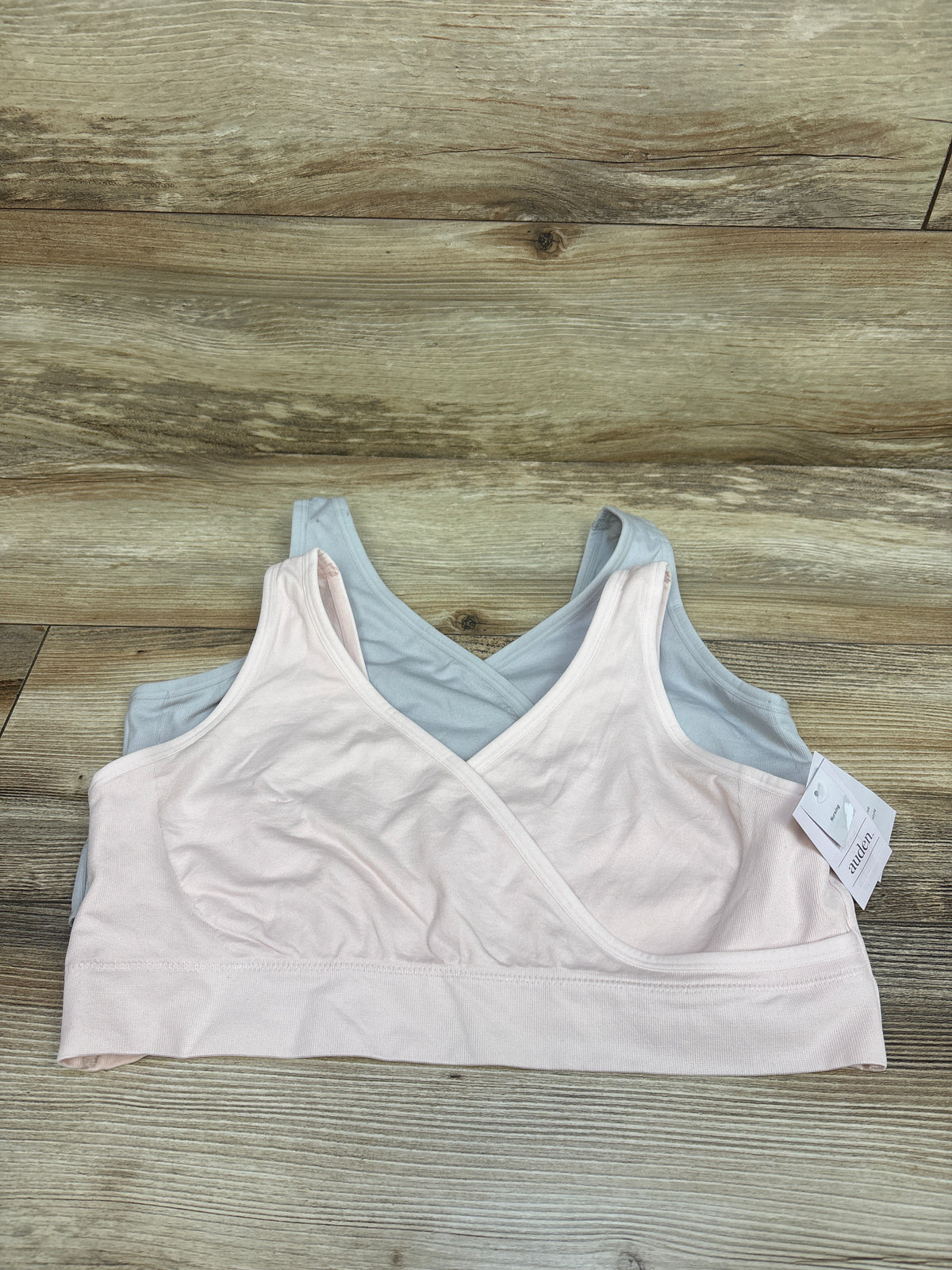 NEW Auden 2pk Unlined V-Neck Nursing Bralette - Pink/Grey sz XXL