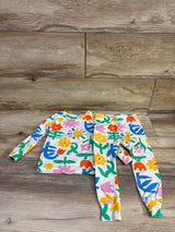 Old Navy 2pc Floral Pajama Set White sz 2T