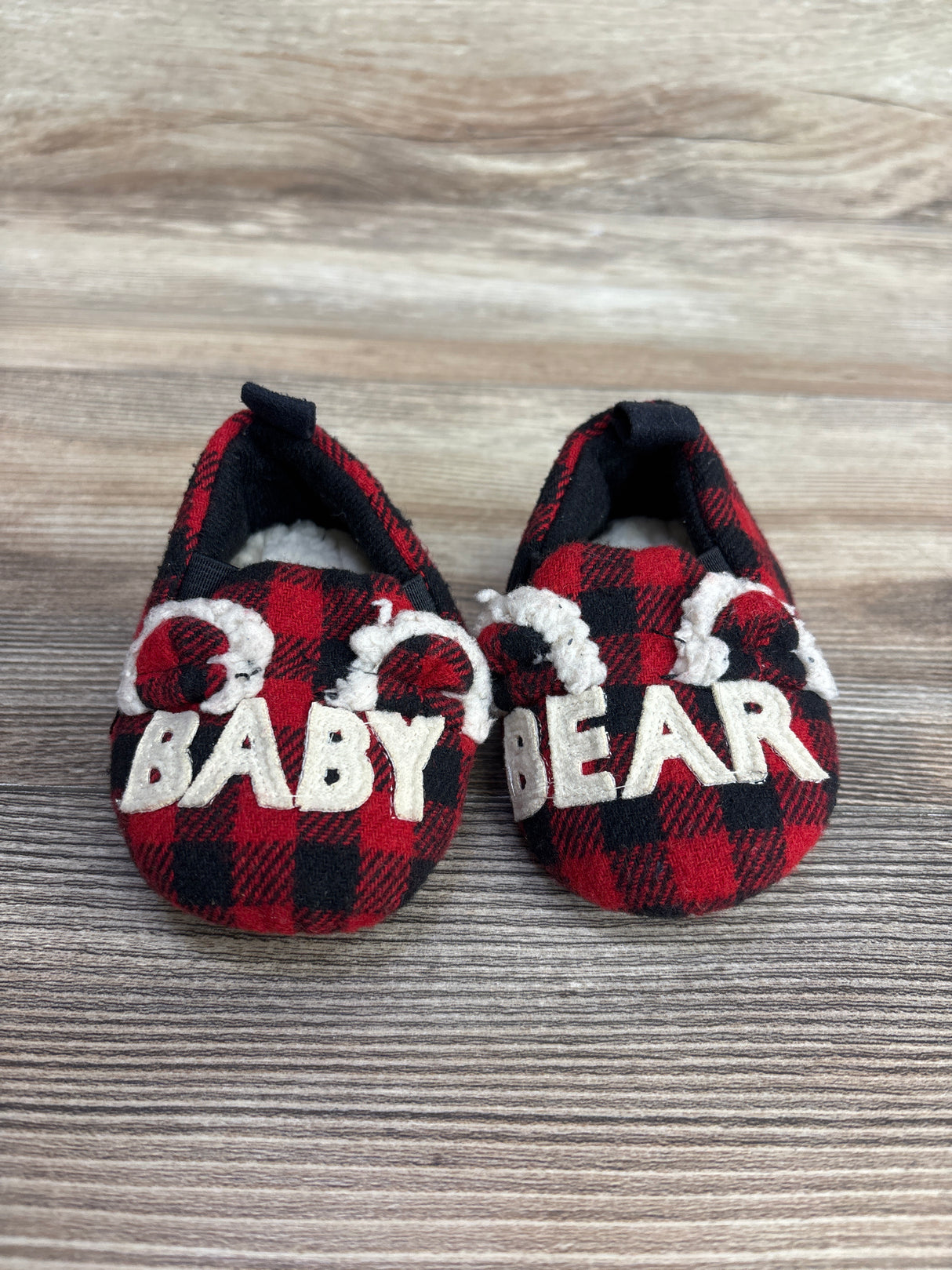 Dearfoams Baby Bear Slippers Red sz 2/3c