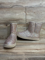 NEW Cat & Jack Holland Shearling Style Boots Glittery Gold sz 5Y
