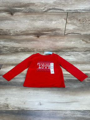 NEW Cat & Jack Fa La La La Love Shirt Red sz 3T - Me n Mommy To Be
