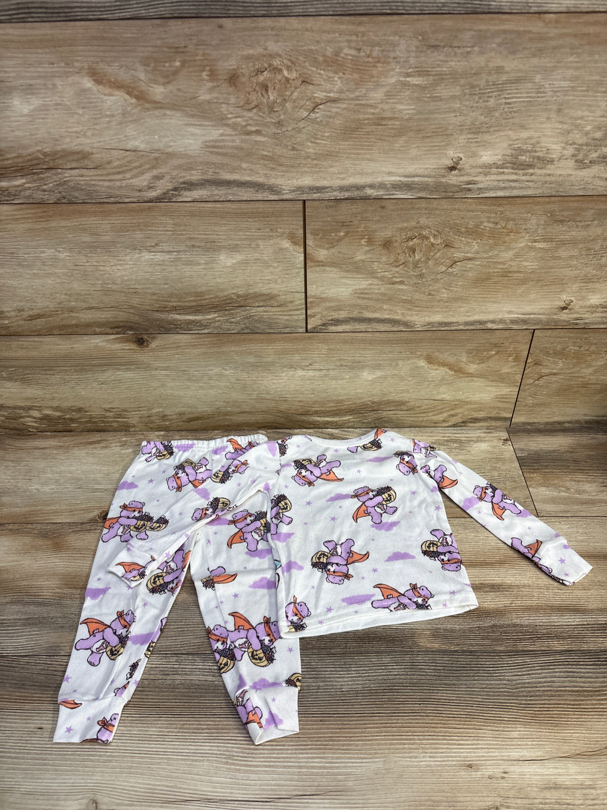Care Bears 2pc Halloween Pajama Set White sz 2T