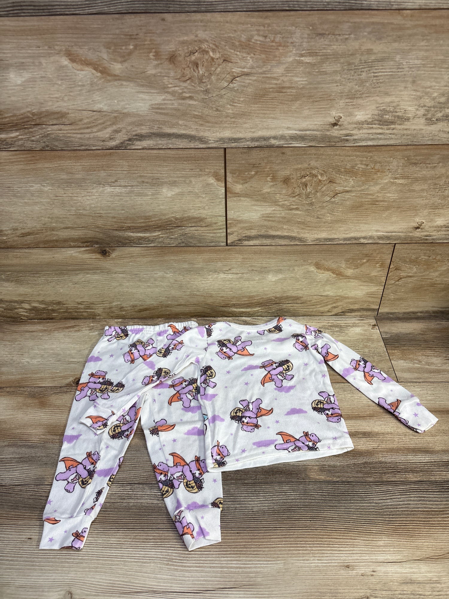 Care Bears 2pc Halloween Pajama Set White sz 2T