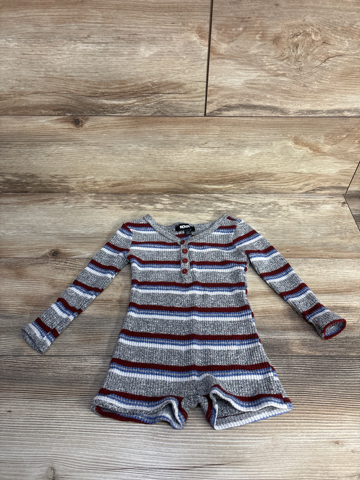 Nova Kids Ribbed Sweater Shortie Romper Grey sz 24m