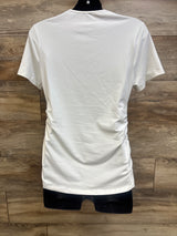 Shein Maternity Ruched Shirt White sz Large