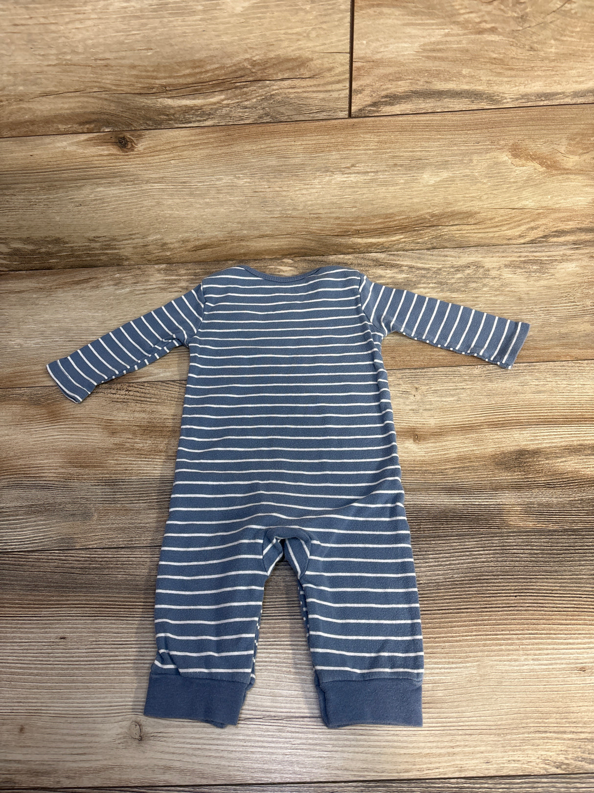 Just One You Striped Dinosaur Coverall Blue sz 6m