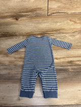 Just One You Striped Dinosaur Coverall Blue sz 6m