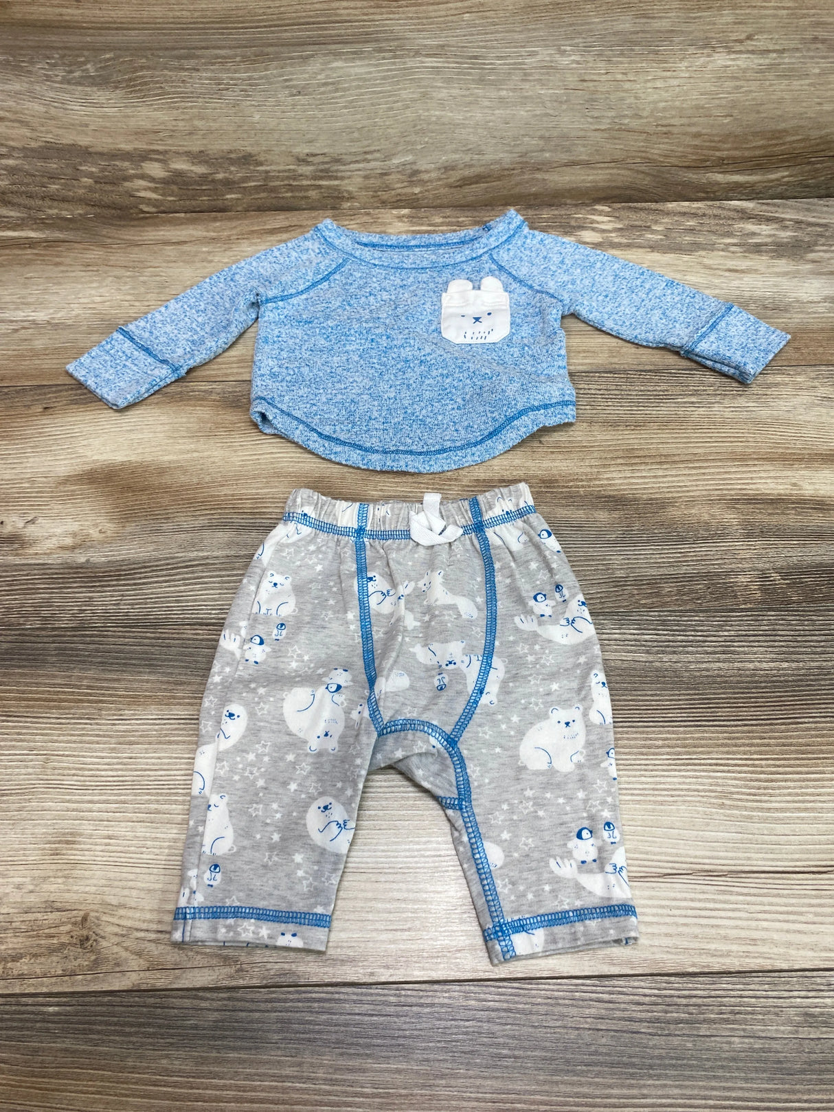 Cat & Jack 2pc Raglan Shirt & Pants Blue sz Newborn