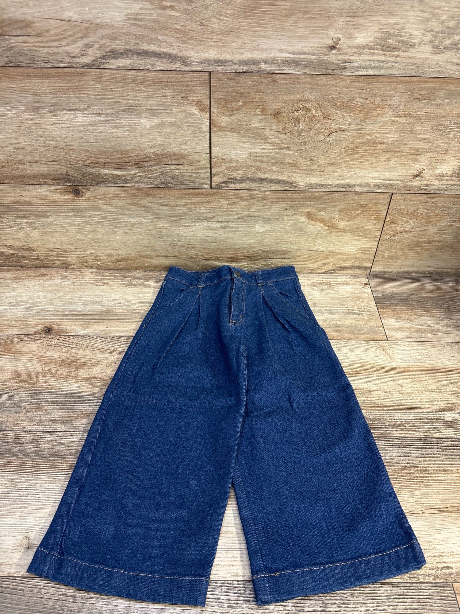 Jack Denim Pleated Wide Leg Jean In Medium Wash sz 4T