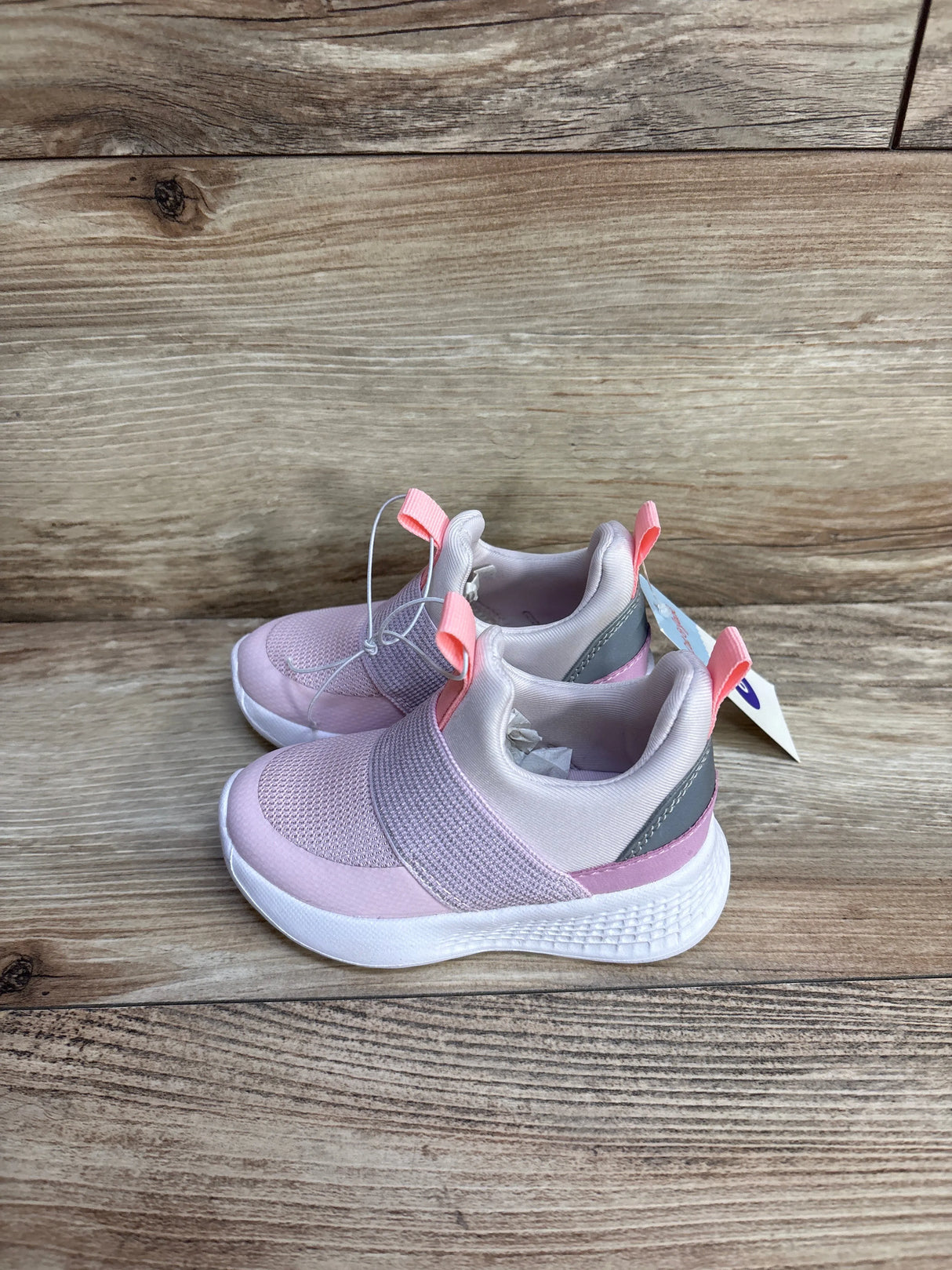 NEW Cat & Jack 'Gray' Slip-On Sneakers Light Pink sz 6c - Me n Mommy To Be