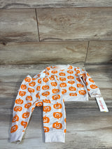 NEW Cat & Jack 2pc Halloween Pumpkin Sweatshirt & Jogger Set Orange sz 12m