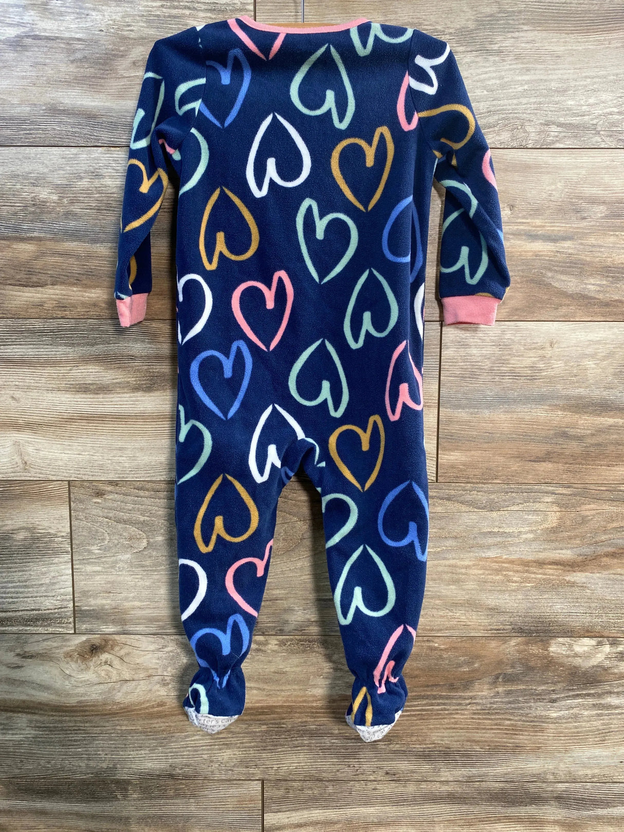 Carter's Heart Print Blanket Sleeper Navy sz 2T