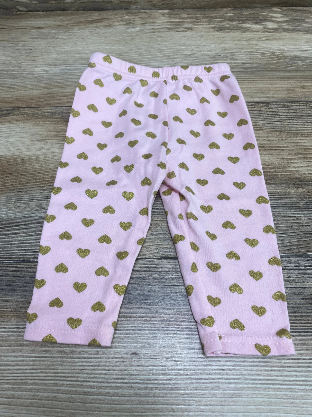 Little Treasure Heart Print Leggings Pink sz 3-6m