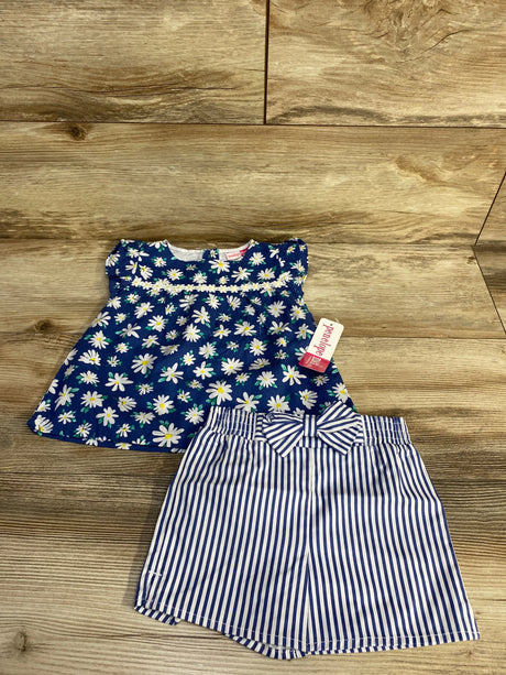 NEW Penelope Mack 2pc Floral Top & Shorts Blue sz 18m - Me n Mommy To Be